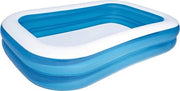 Bagnato per bambini inflatabile. 262 x 175 x 51 cm blu/bianco