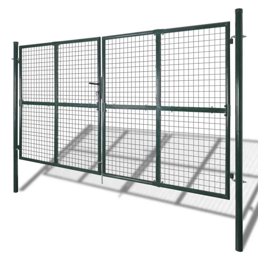Cancello per Recinzione a doppia Porta 300x150 cm in Acciaio verniciato a Polvere 142025