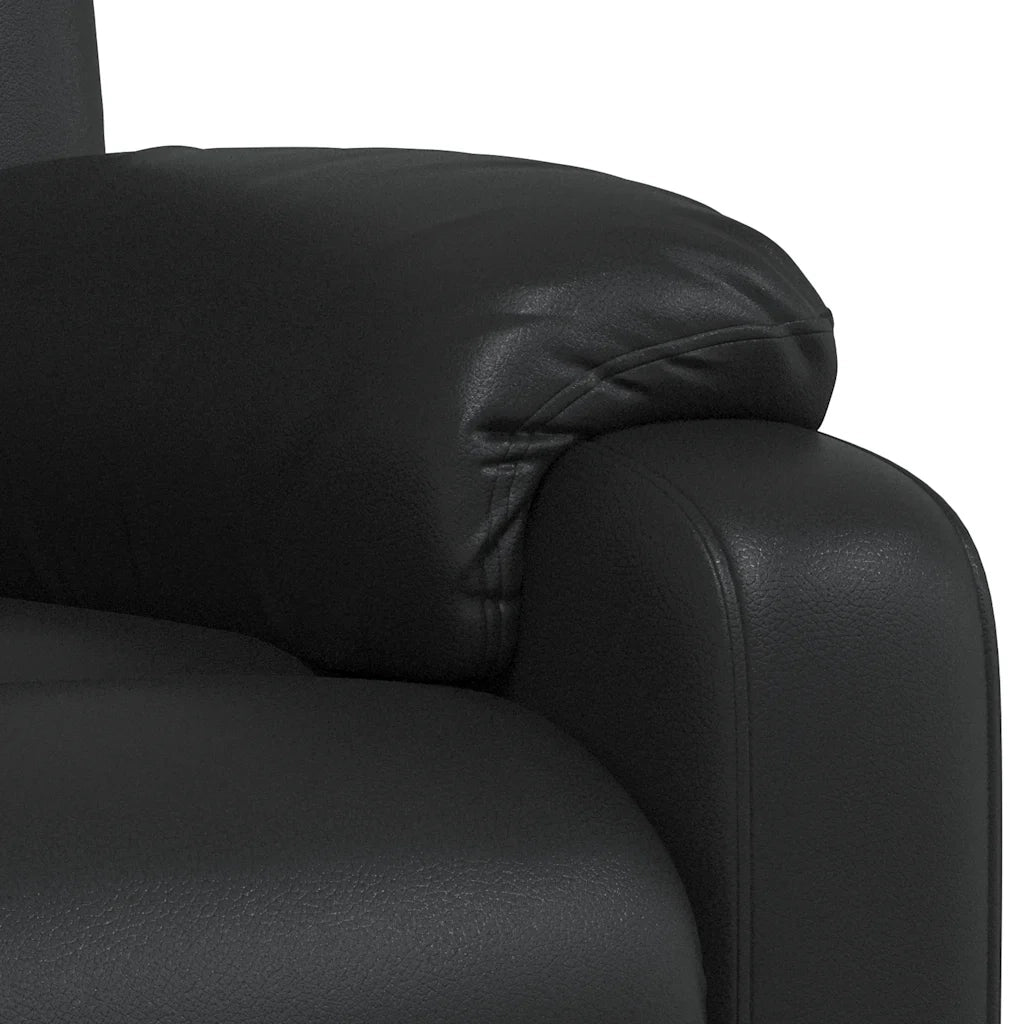 Poltrona Massaggiante | Sedia Relax Reclinabile Nera in Similpelle