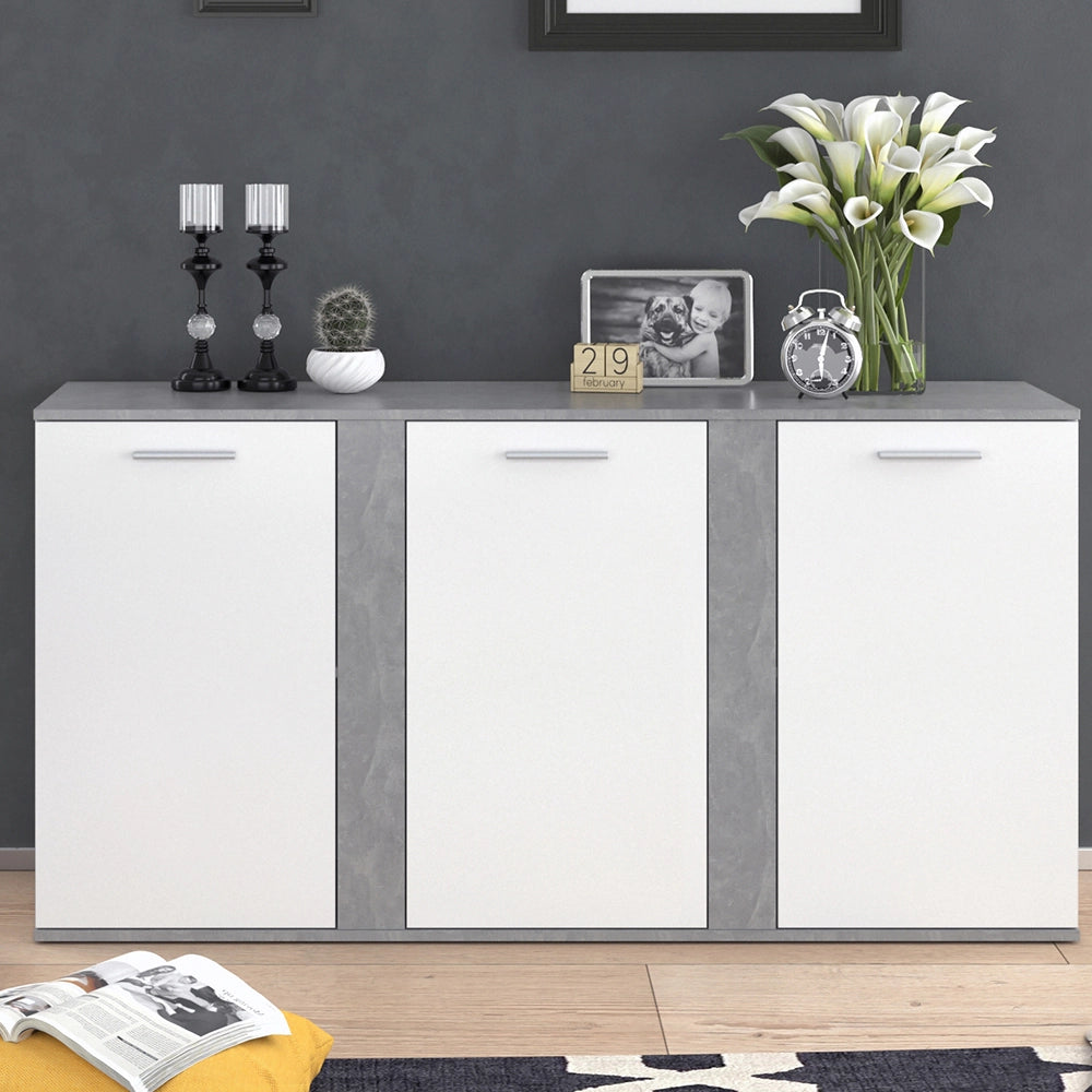 Vicco Credenza Calcestruzzo 40 x 80 cm con ante