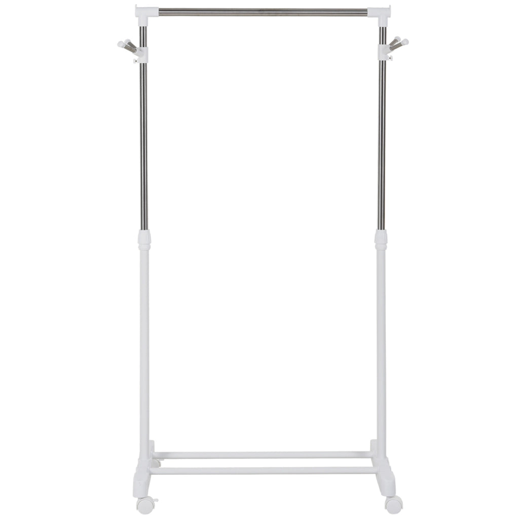 Armadio Portatile con Appendiabiti e Ripiani ¨C Minimal ¨C Bianco 68.5x42x87-145 cm