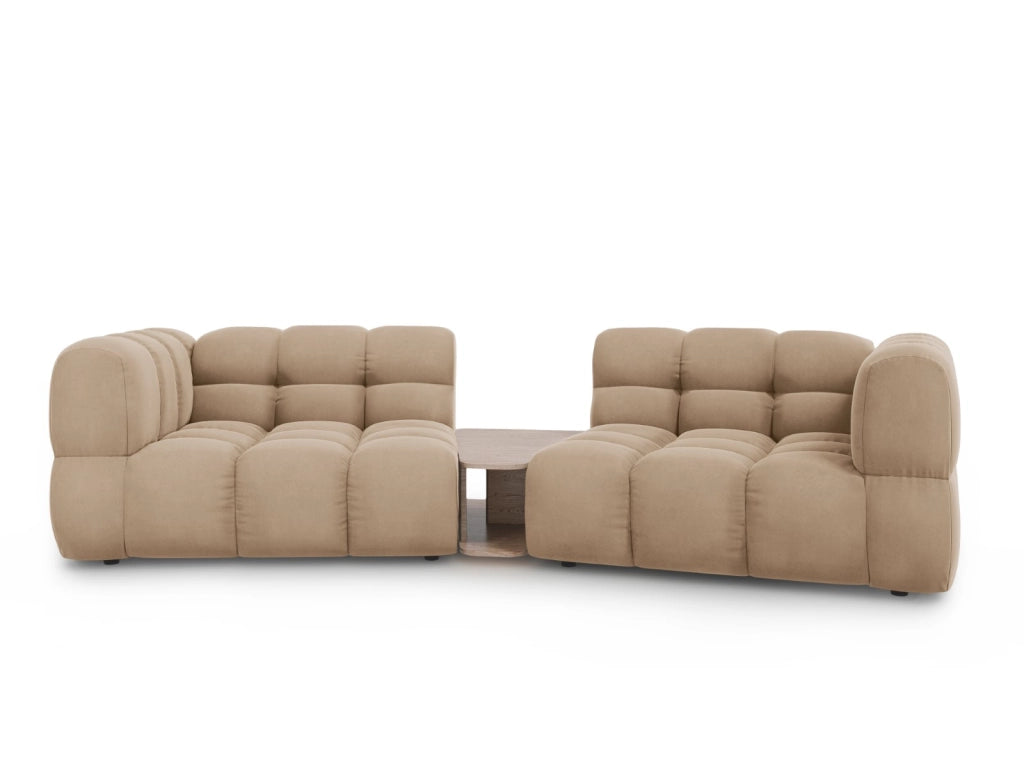 Cosmopolitan Design - Divano modulare "Sky" 2 posti in velluto sabbia 