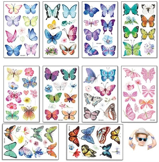 Set di Tatto temporanei per bambini - Cadeau per ragazze - Festa di compleanno dei bambini