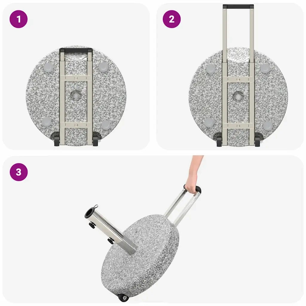 Base per ombrellone-Supporto per ombrellone Grigio ? 45 x 37.5 cm Granito