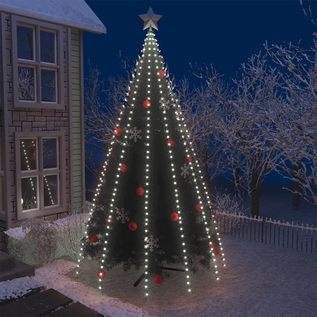Luci per Albero 500 LED Bianco Freddo 500 cm Interno Esterno CFW7836543