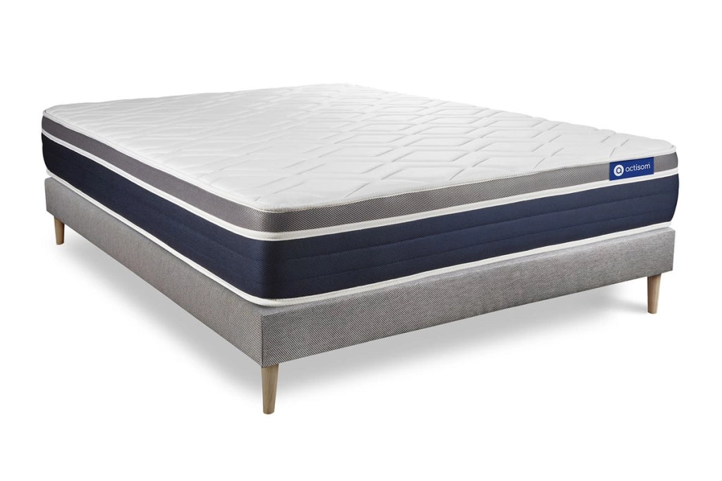 Kit rete e materasso Actilatex confort 120x190cm - Spessore : 26cm - Lattice e memory foam - Moderatamente rigido