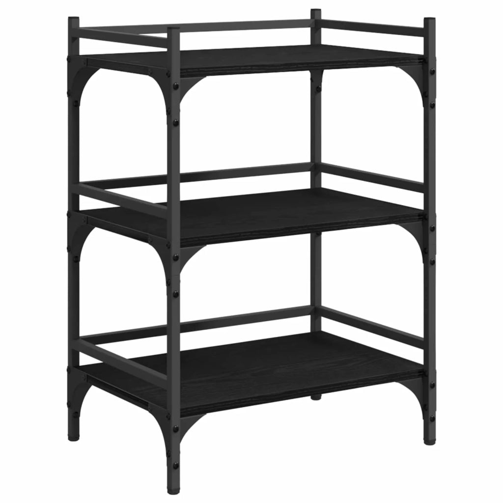 Carrello da Cucina Rovere Nero 50 x 35 x 75.5 cm 883017
