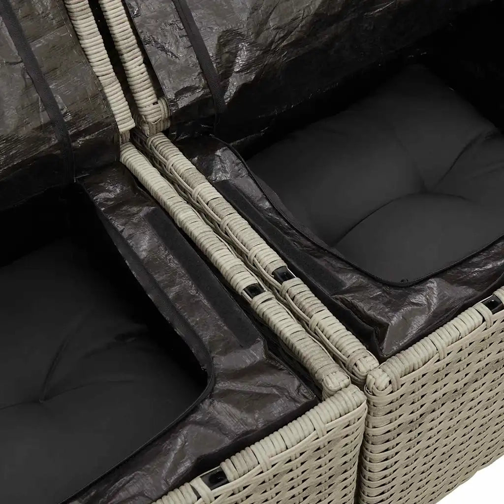 Set Divano da Giardino con cuscino 7 pcs Grigio chiaro 3357215
