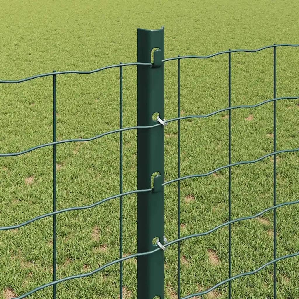 Palo della recinzione 44 pcs Verde 160 cm Acciaio 3335921