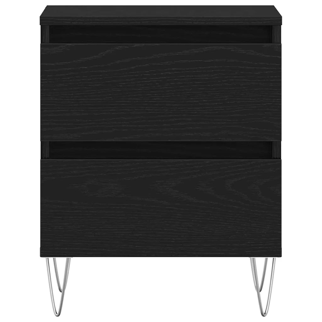Armadio da Notte con cassetto 2 pcs Rovere nero 40 x 35 x 50 cm 863487