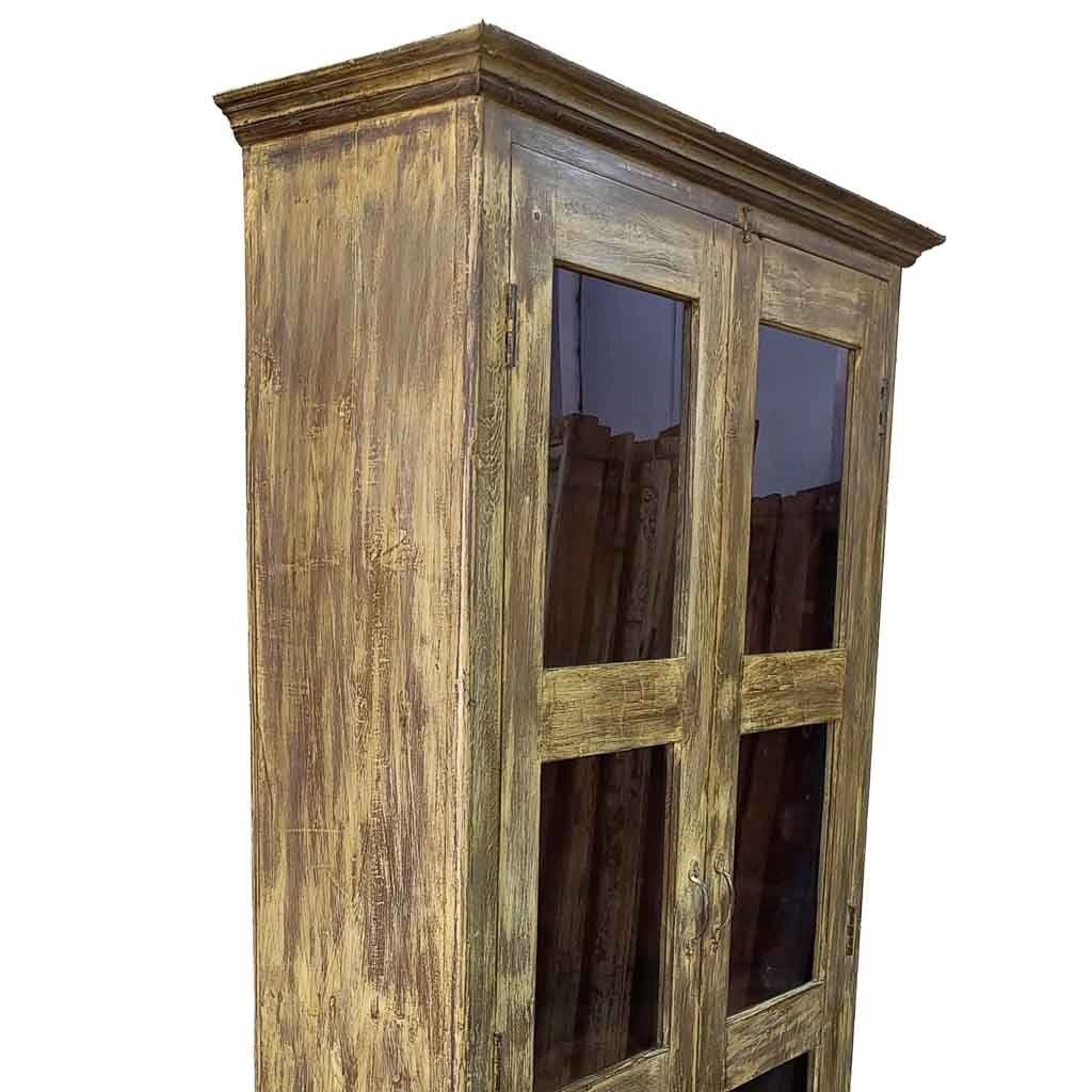 Vetrina artigianale in legno 100-110x40-45x170-180h cm