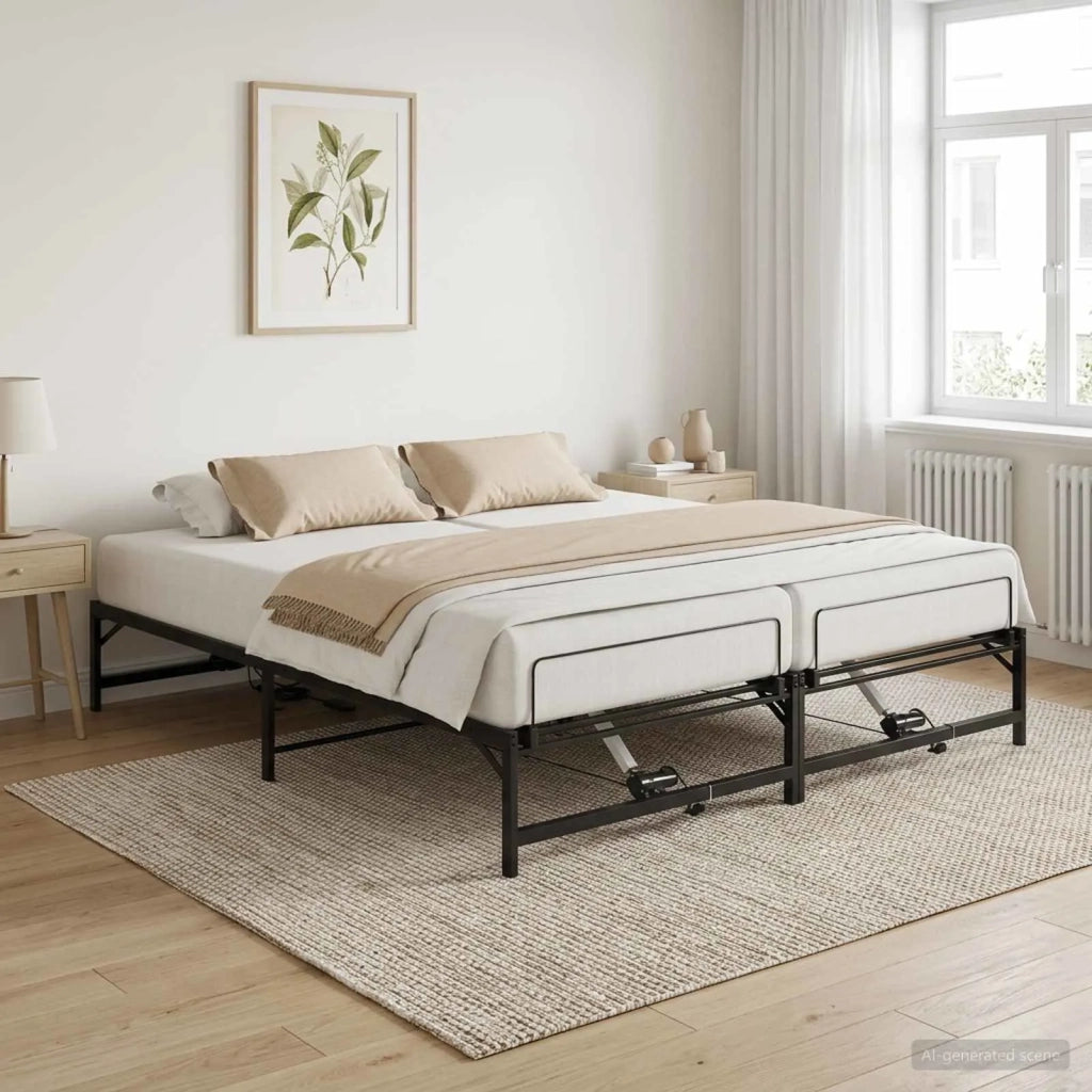 Telaio Letto Elettrico Regolabile Nero 160 x 200 cm Acciaio 3438623