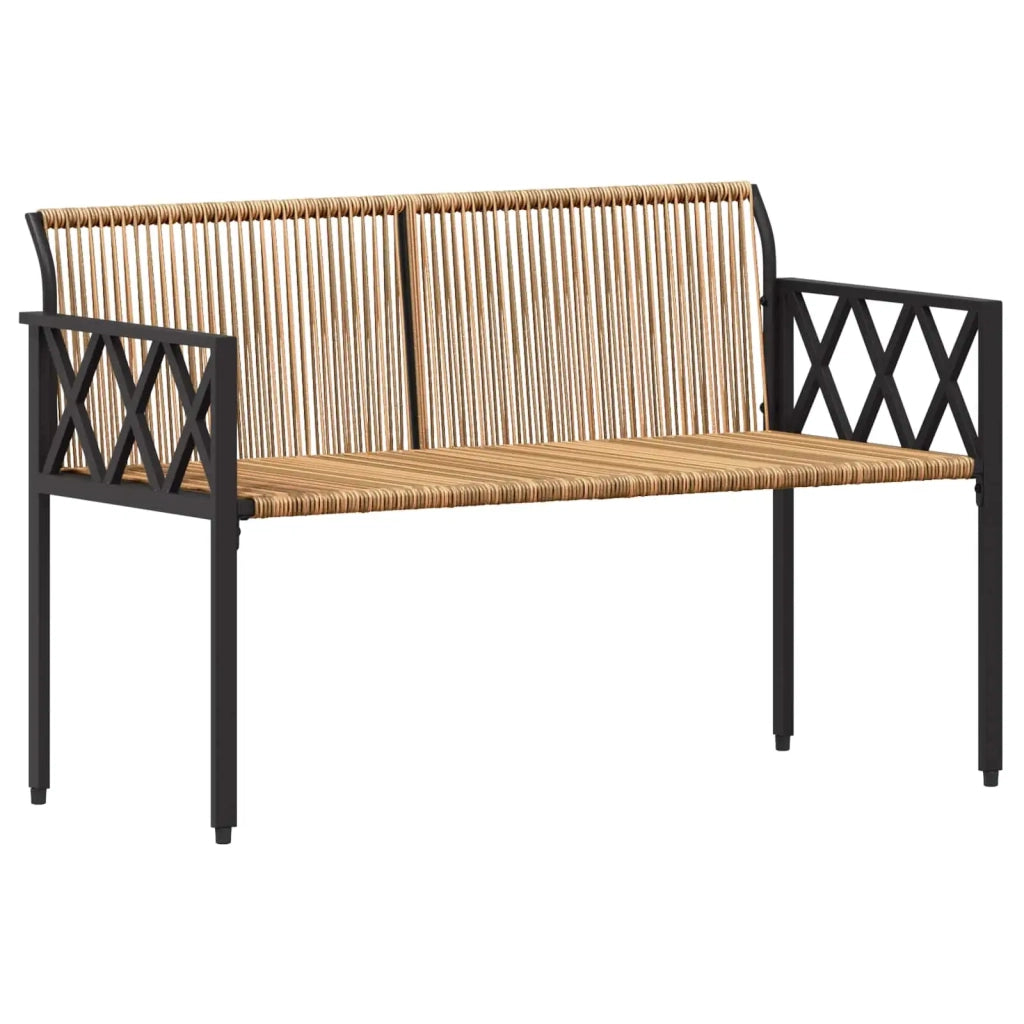 Set Mobili da Esterno 4 pcs Marrone e Bianco Crema polyrattan 42025344