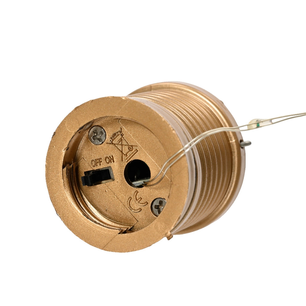 LAMPADINA SOLARE 7,7XH11,7CM BIANCO CALDO.