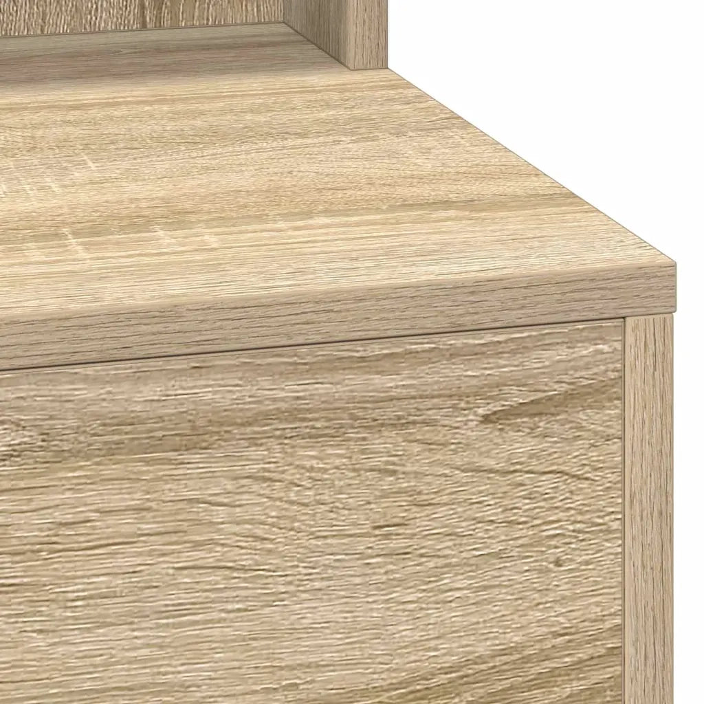Toeletta | Tavolo da Trucco con specchio Rovere Sonoma 75,5 x 41 x 135 cm