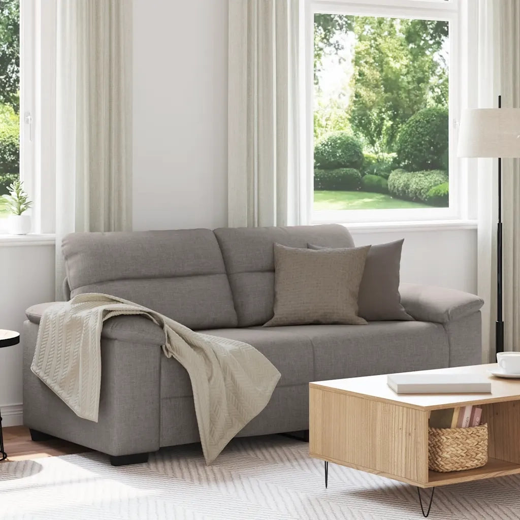 Divano a 2 Posti-Sofa 2 Posti Tortora 140 cm in Tessuto 633813
