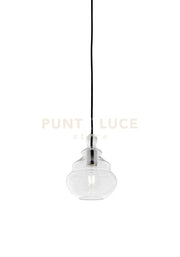 ADONE SOSPENSIONE 1 LUCE DIFFUSORE VETRO TRASPARENTE ATTACCO E27