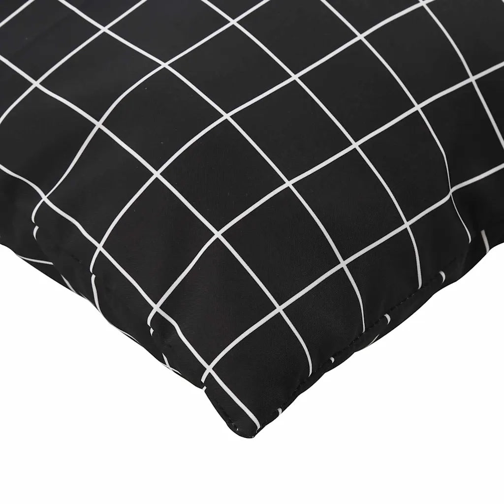Cuscini Scatter a scacchi 4 pcs Quadro Nero 50 x 50 cm 360397