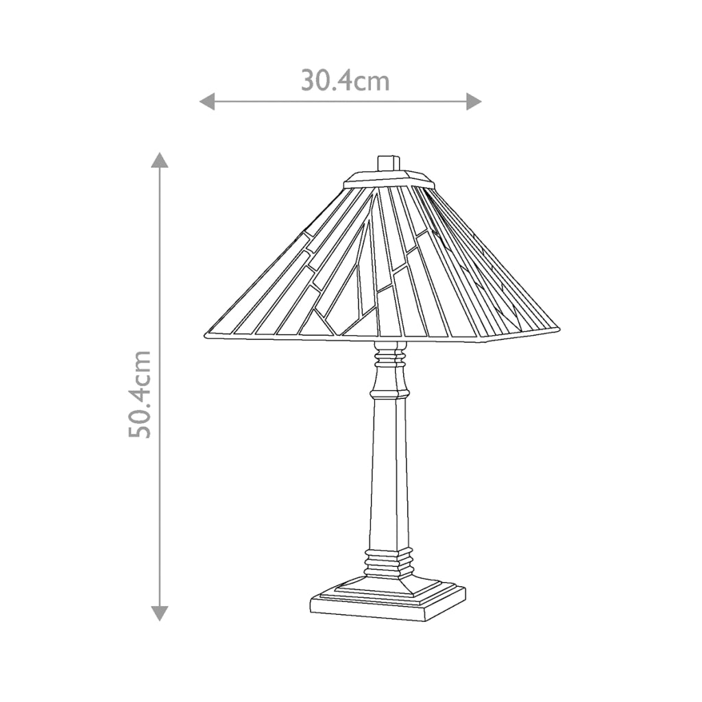 Lampada tavolo Tiffany Alderley grande bronzo E27 Elstead