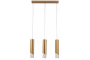 Lampada sospesa Hardin industriale 3 luci oro E27 Reality