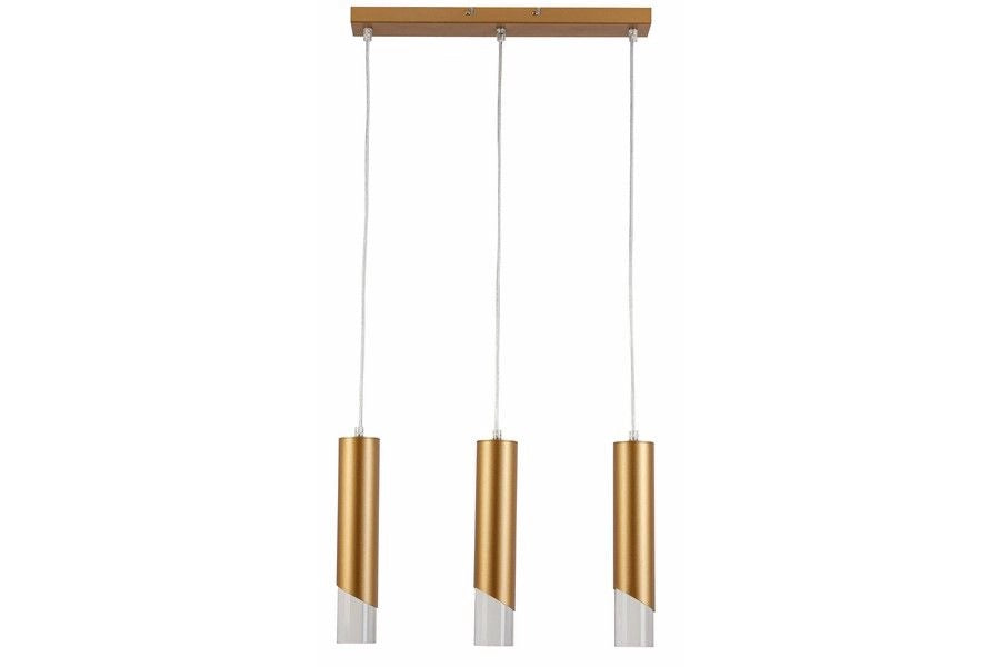 Lampada sospesa Hardin industriale 3 luci oro E27 Reality