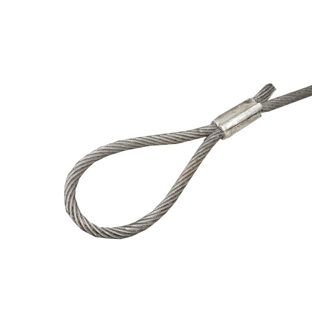 Cavo in acciaio per verricello con spessore di 14 mm e lunghezza di 4 m, gancio e anello per il traino o il sollevamento