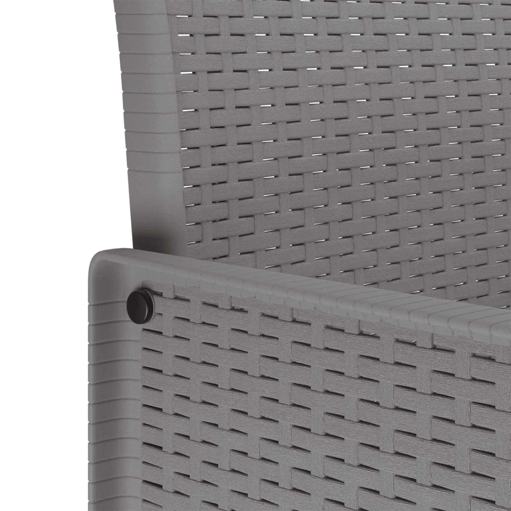 Set da Pranzo per Giardino 11 pcs Grigio chiaro Polipropilene 3378607
