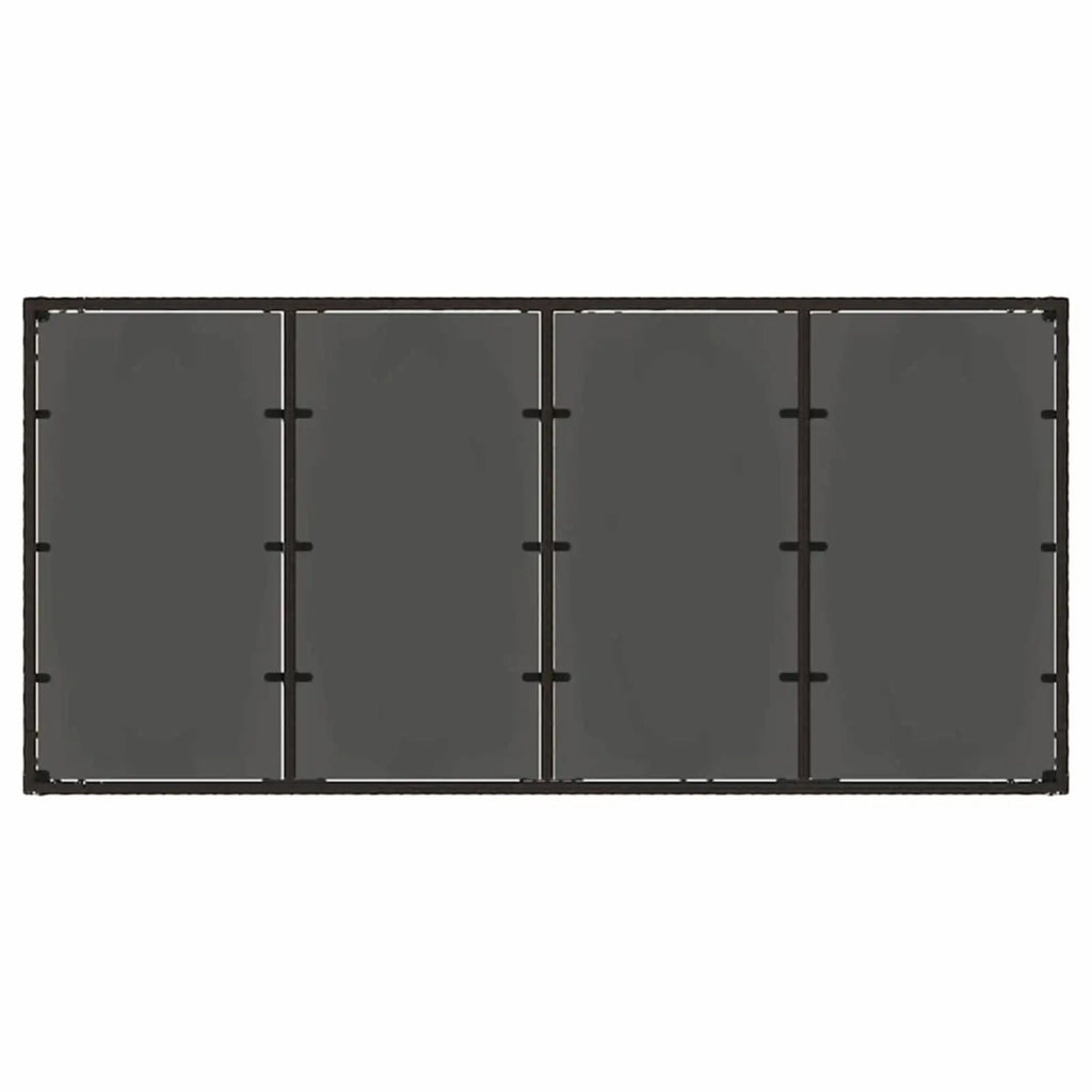Set da pranzo per esterni 9 pz Nero polyrattan 3448941