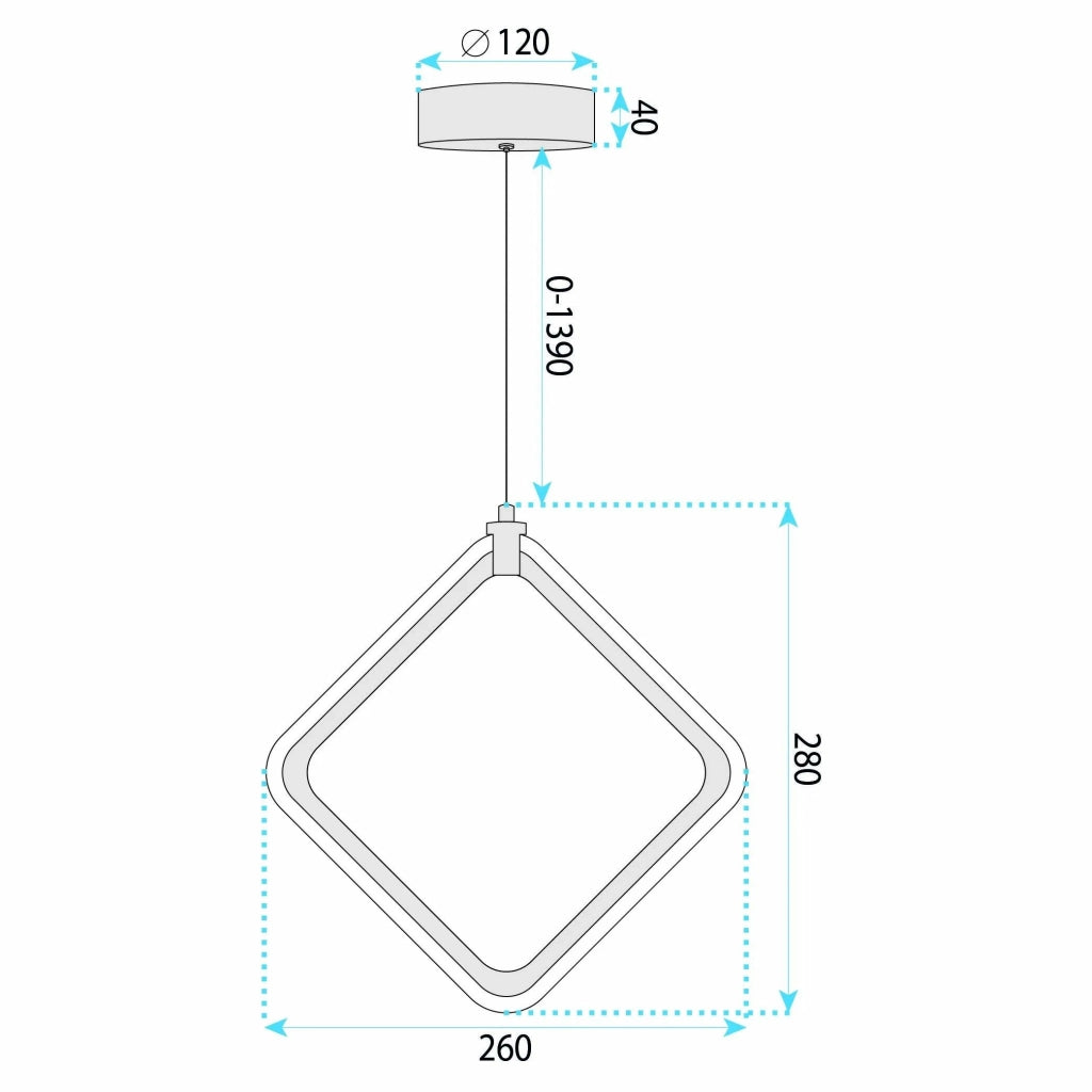 Lampada A Sospensione A Led Lhj127-w Cromo