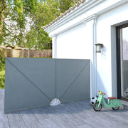 Tenda Laterale per Terrazza Pieghevole Grigio 300x150 cm 44564