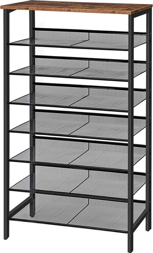 Rack Industriale - 8 Strati - Adatto per 24-32 Pair - Metallo e Legno
