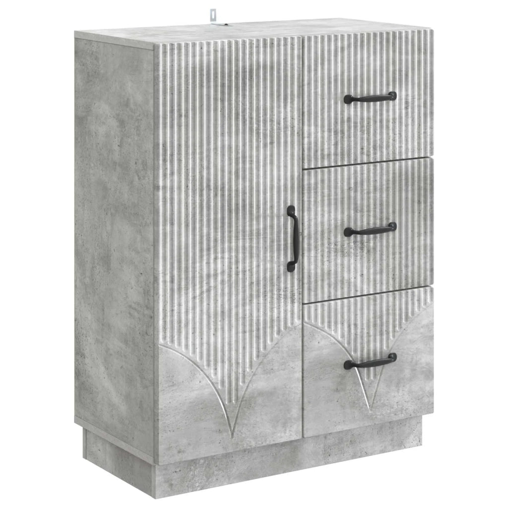 Credenza | Madia | Buffet da pranzo | Armadio da pranzo Grigio Cemento 66 x 34,5 x 87 cm Legno ingegnerizzato