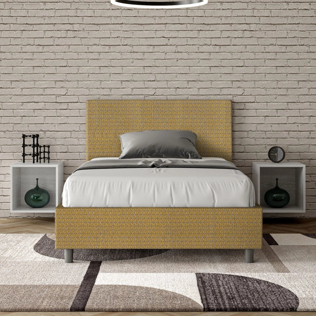 Letto 1 Piazza e Mezzo 120x190 cm Senza Rete Adele Labirinto 06 Giallo