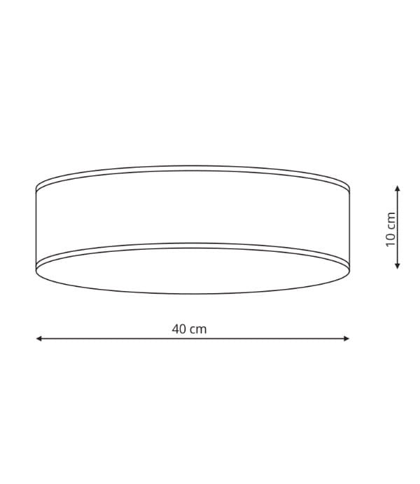 Plafoniera Alto rotonda Ø40 bianca 3xE14 LightPrestige