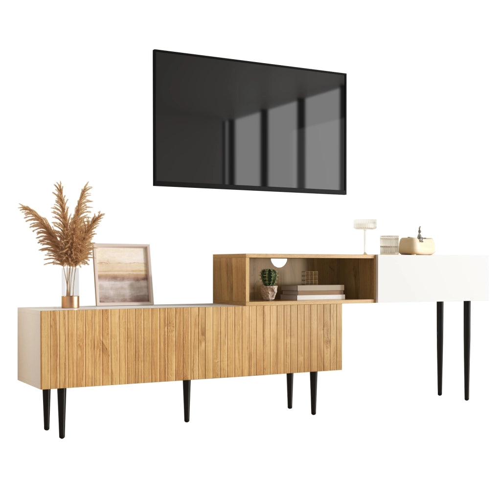 Mobile TV moderno - Zephmum- Lunghezza regolabile design modulare 2 parti