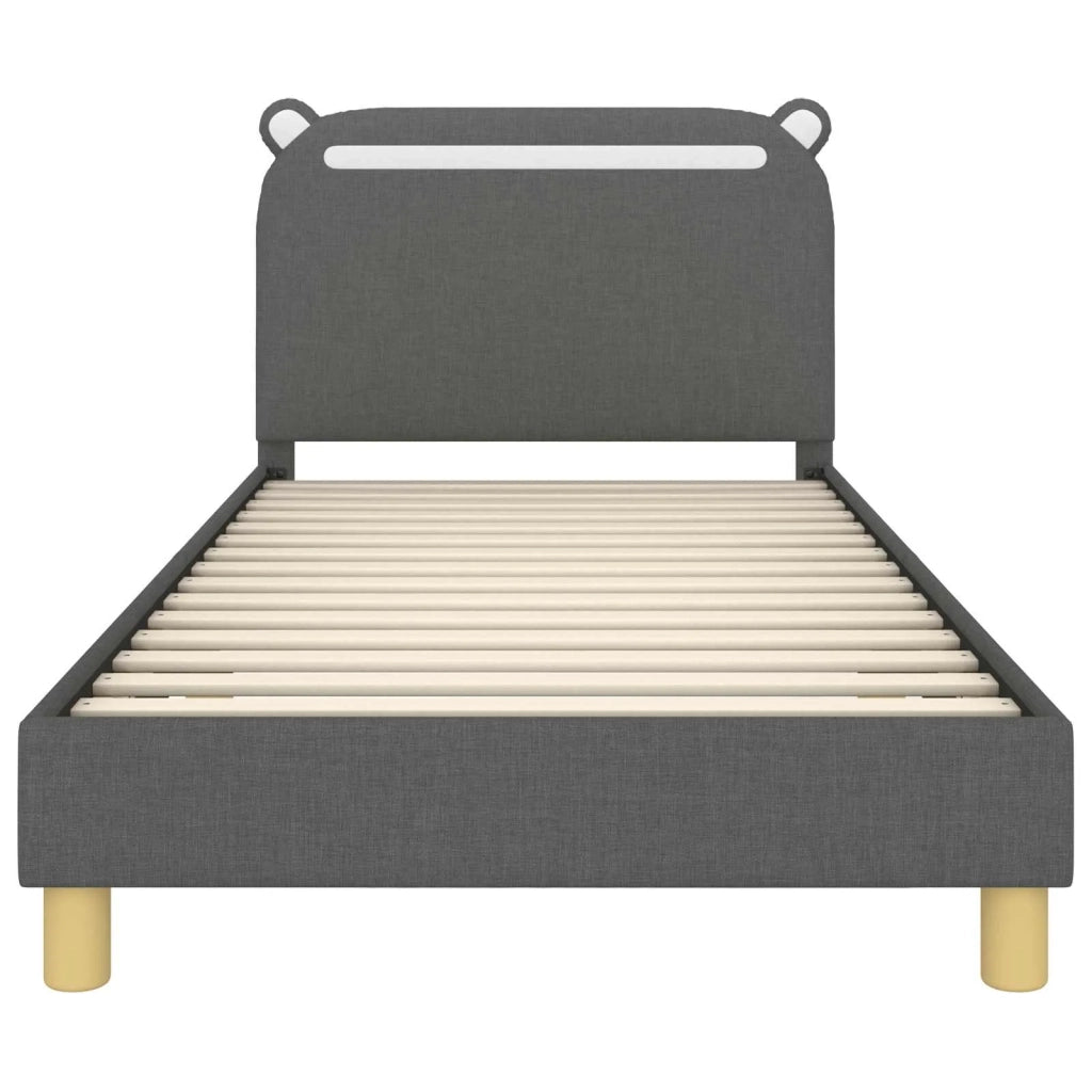 Struttura letto Bambini | Letto Infantile | Lettino con testata Grigio Scuro 90 x 200 cm