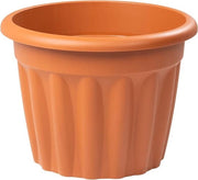 Vaso di terracotta rotondo da 40CM per interno ed esterno - resistente alle intemperie e leggero