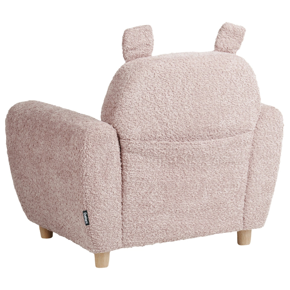 Sedia Rosa Boucle con braccioli per bambini Design moderno