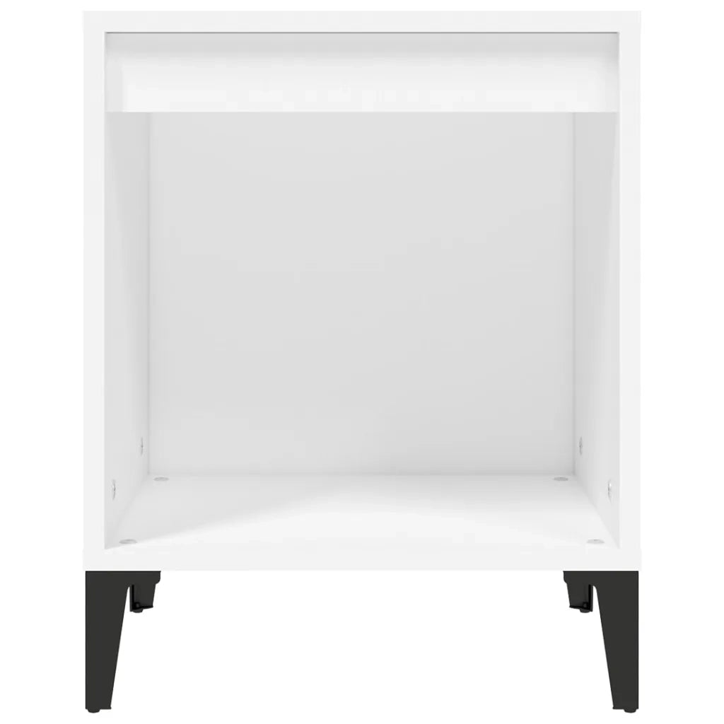 Comodino-Tavolino da notte Bianco 40x35x50 cm