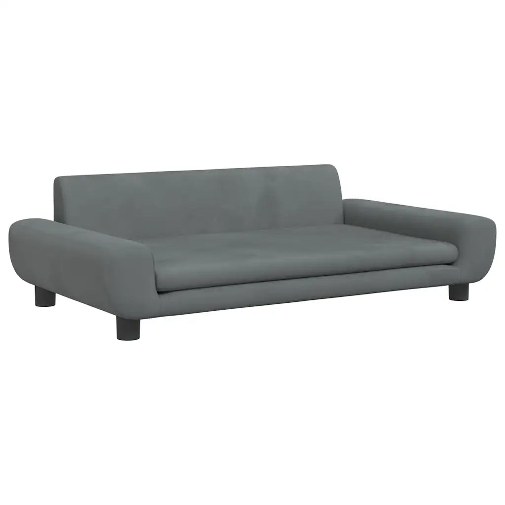 Lettino per Cani Grigio Scuro 100x54x33 cm in Velluto 171983