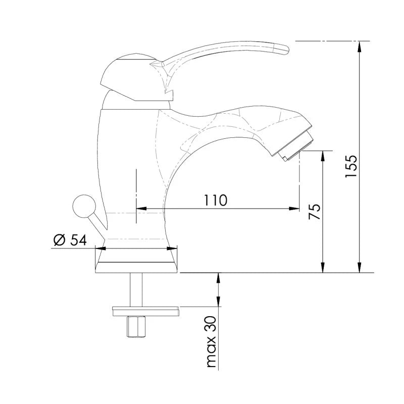 Monocomando lavabo liberty con scarico
