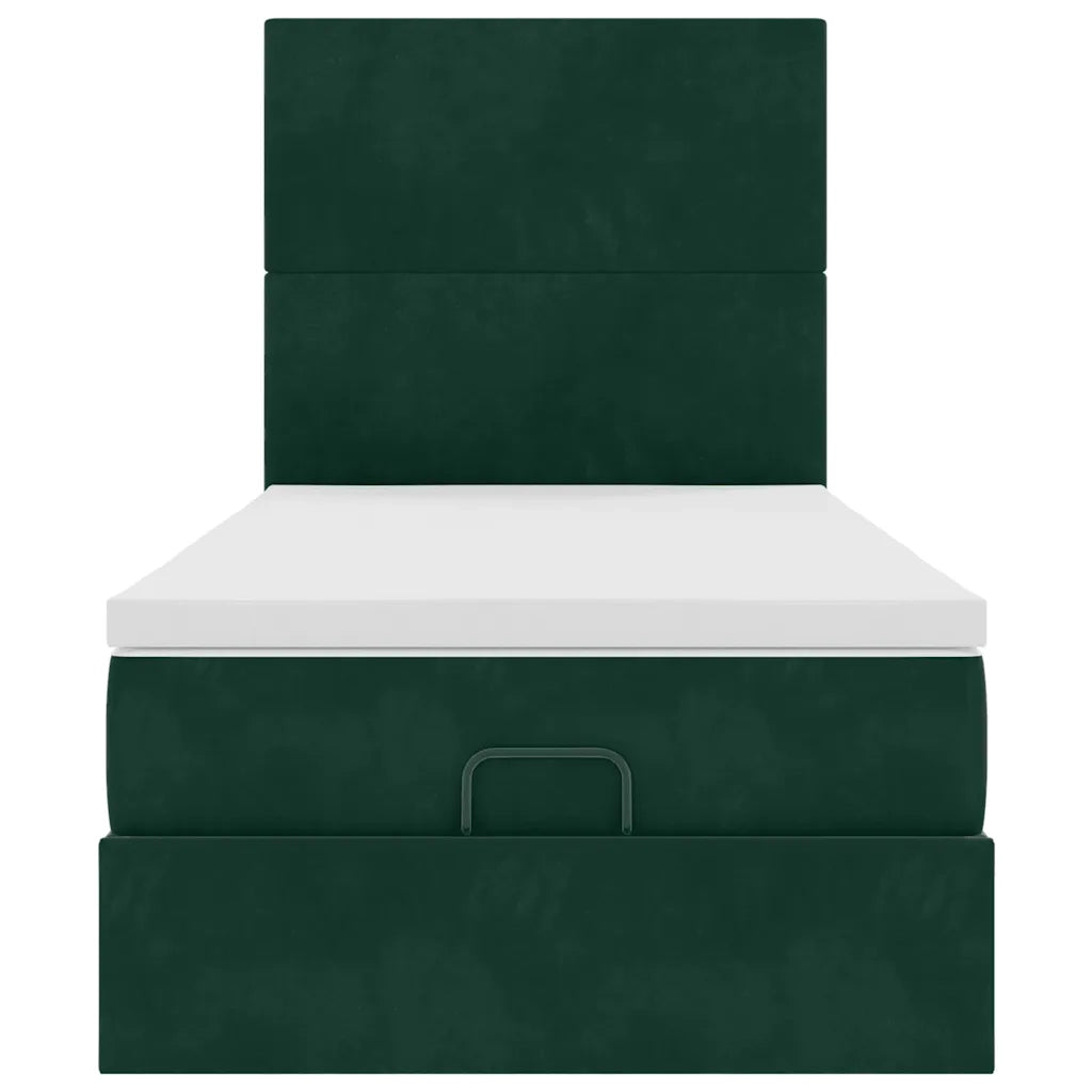 Struttura Letto Pouf con Materassi 90x200 cm in Velluto 3314225