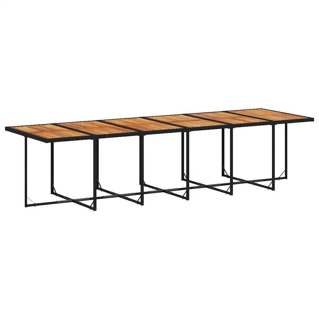 Set da Pranzo da Giardino 17 pz con Cuscini Nero in Polyrattan 3278198