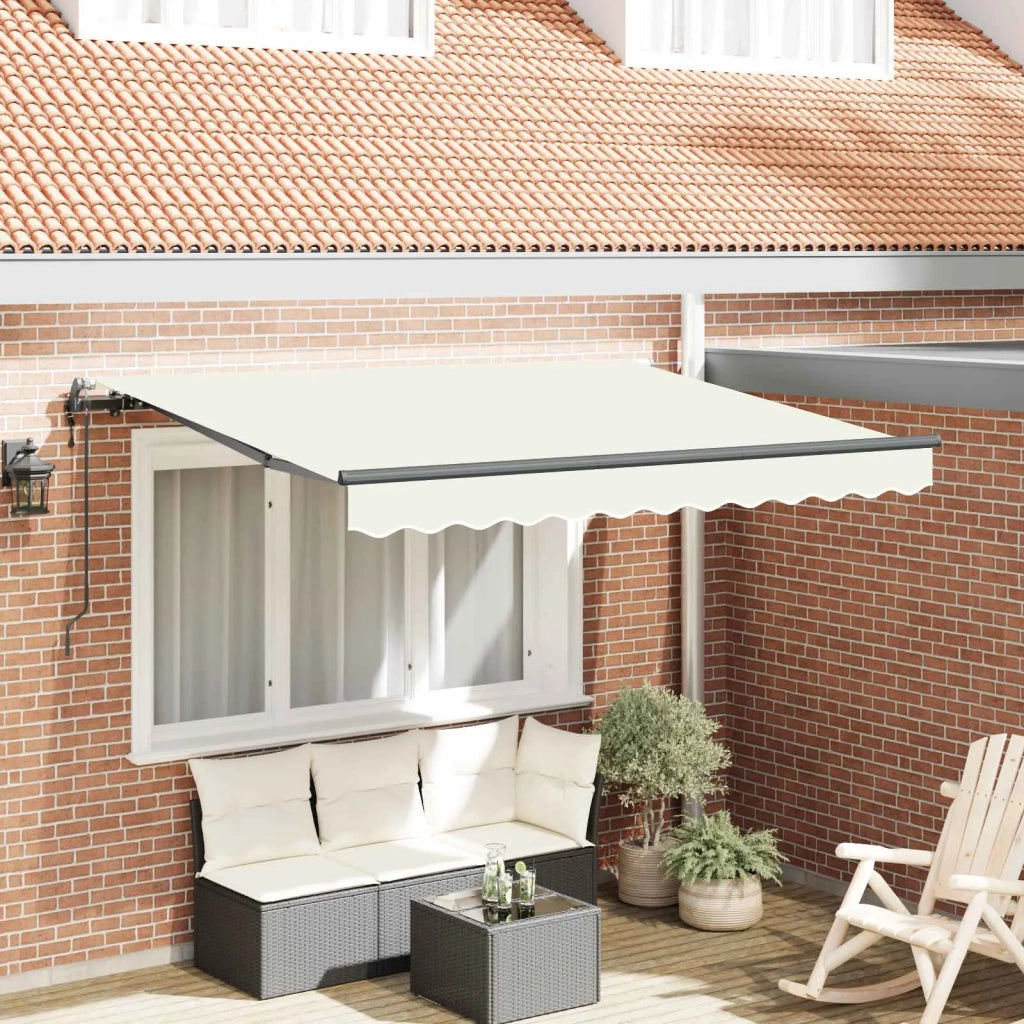 Tenda Retrattile Crema 250 x 200 cm Tessuto 3329360