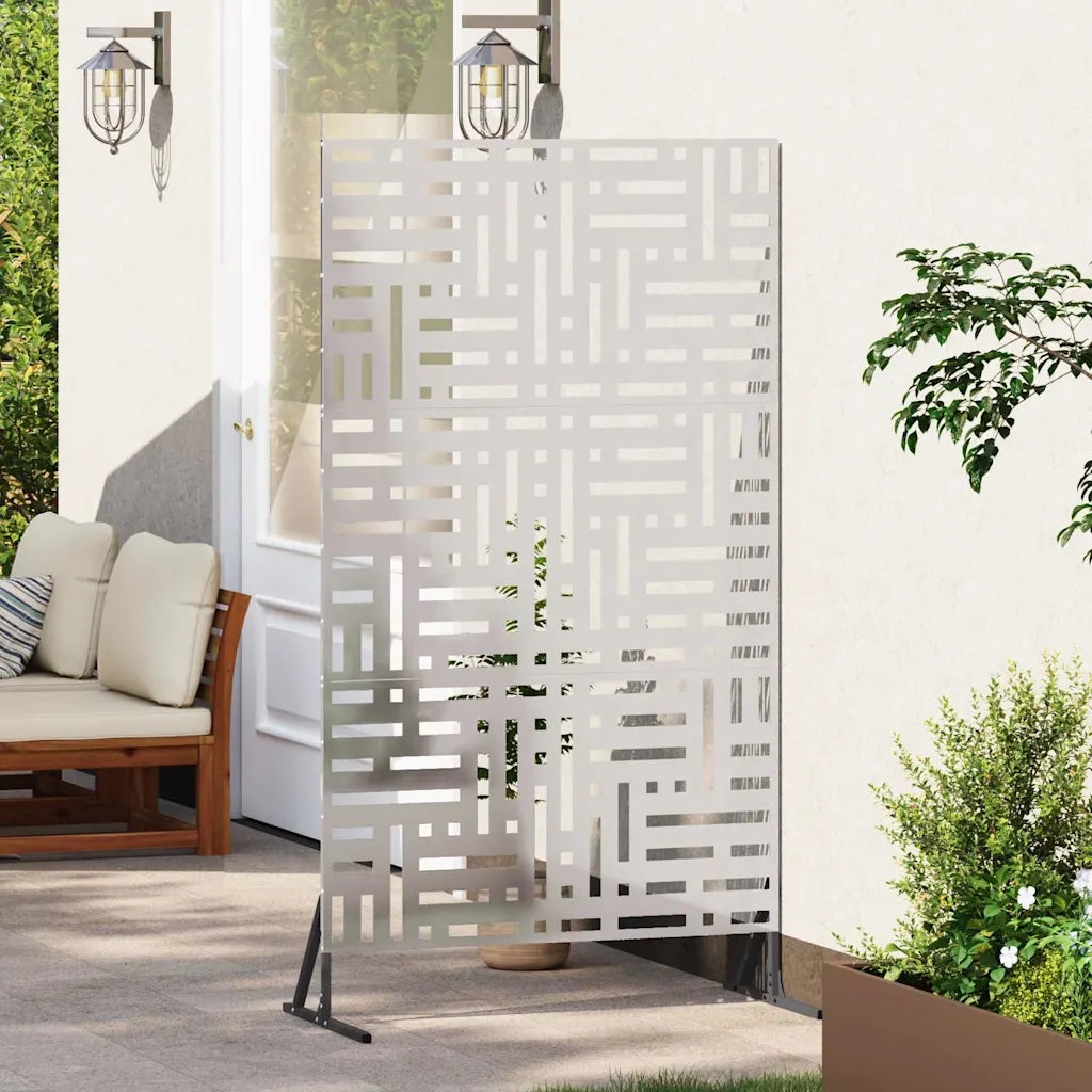 Schermo per Privacy 100 x 50 x 180 cm Acciaio Inox Argento 868553