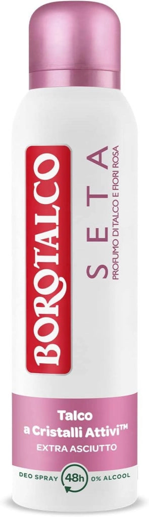 BOROTALCO DEO SPRAY 150 ML NEW SETA PROFMO DI TALCO E FIORI ROSA