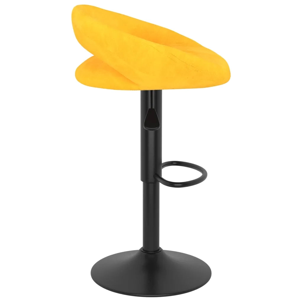 Sgabelli da Bar 2 pz Giallo Senape in Velluto 333276