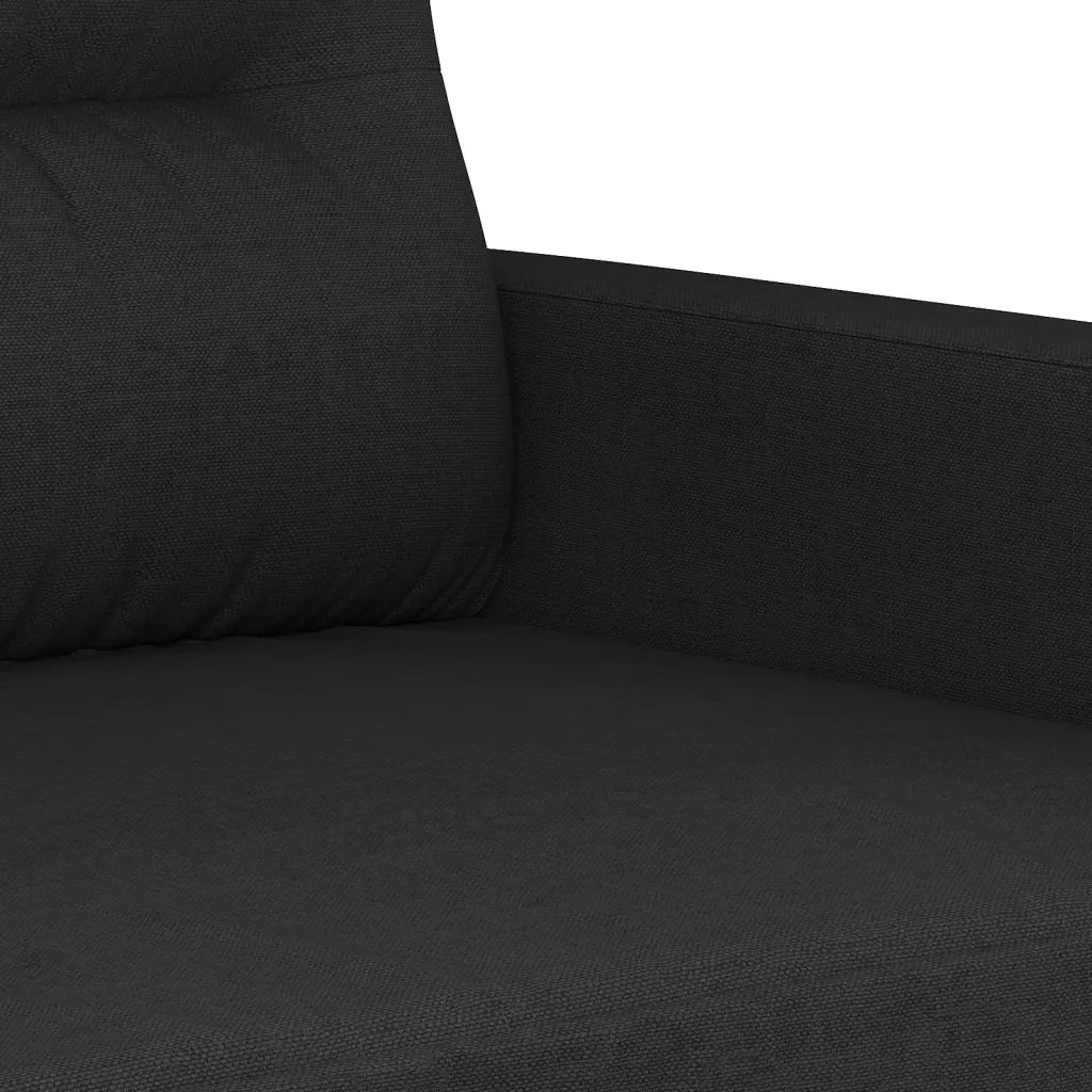 Set Divani 3 pz con Cuscini Nero in Tessuto 3201628
