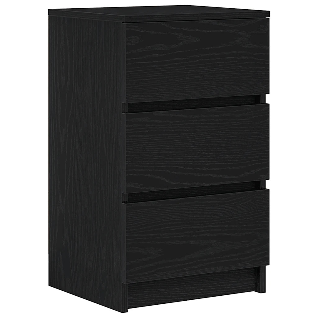Comodini con 3 Cassetti 2 pz Nero 39x35x65 cm 861340
