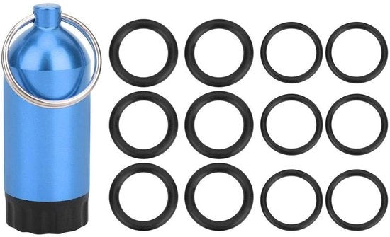 Cilindro da immersione in alluminio leggero - O-ring - Dimensioni 5,8 x 2,2 cm - Blu